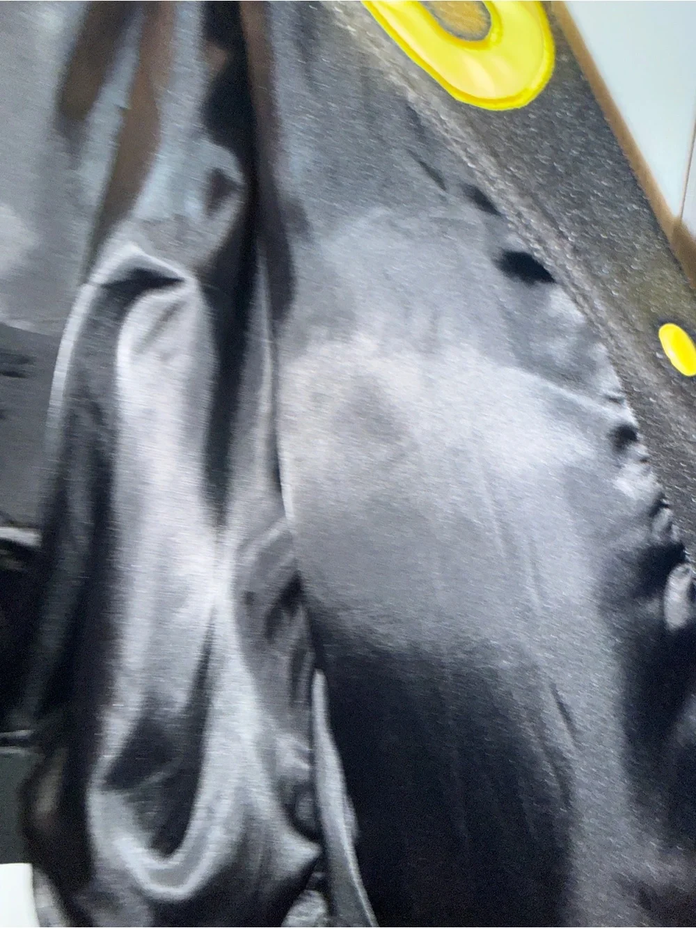 Gucci Black and Bright Yellow Letterman Jacket